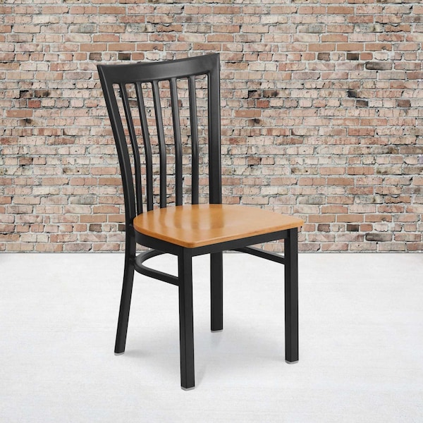 Flash Furniture Black School Chair-Nat Seat - 2-XU-DG6Q4BSCH-NATW-GG