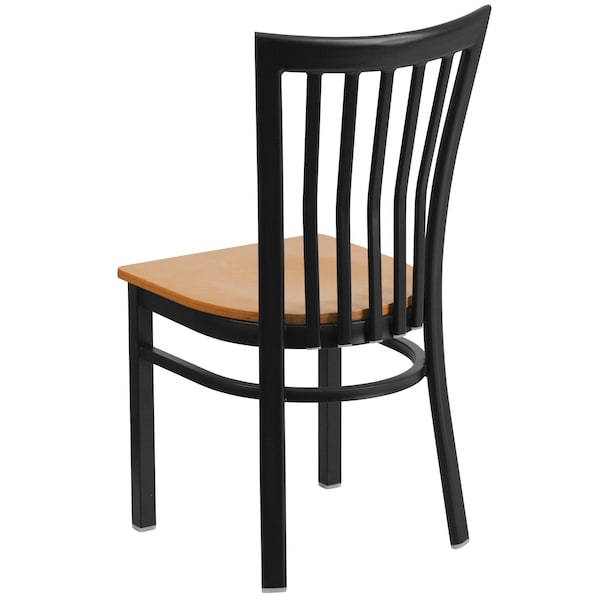 Flash Furniture Black School Chair-Nat Seat - 2-XU-DG6Q4BSCH-NATW-GG