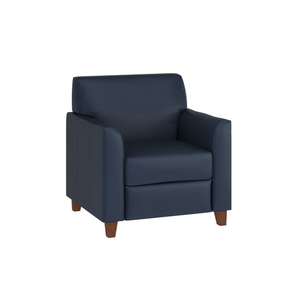 Flash Furniture HERCULES Diplomat Series Navy LeatherSoft Chair - BT-827-1-NVY-GG