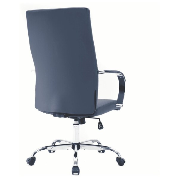 Leisuremod Sonora Modern High-Back Leather Office Chair, Navy Blue - SO19BUL