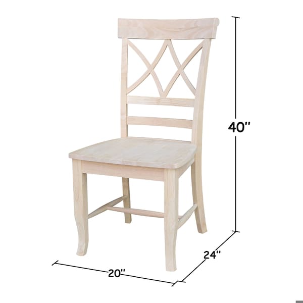 Whitewood Industries Chairs, Wood Back, 40 W 22.2 H - C-43P