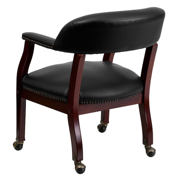 Flash Furniture Traditional Luxurious Conference Chair, Black Back, 24 in W 27" L 31-1/2" H, Upholstered Straight - B-Z100-BLACK-GG