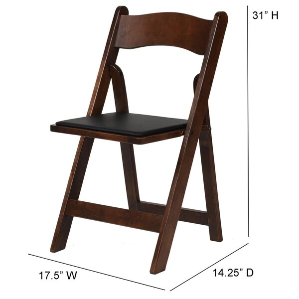 Commercial Seating Products A-101-FRW-4 American Classic Fruitwood Wood Folding Chair - 30.5 in., 4PK - A-101-FRW-WEB4