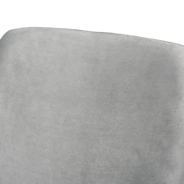 Baxton Studio Sennet Grey Velvet Upholstered Gold Finished Armchair - 160-9909