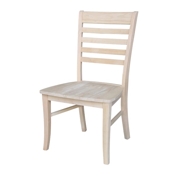 International Concepts Set of 2 Roma Ladderback Chairs, Unfinished - C-310P
