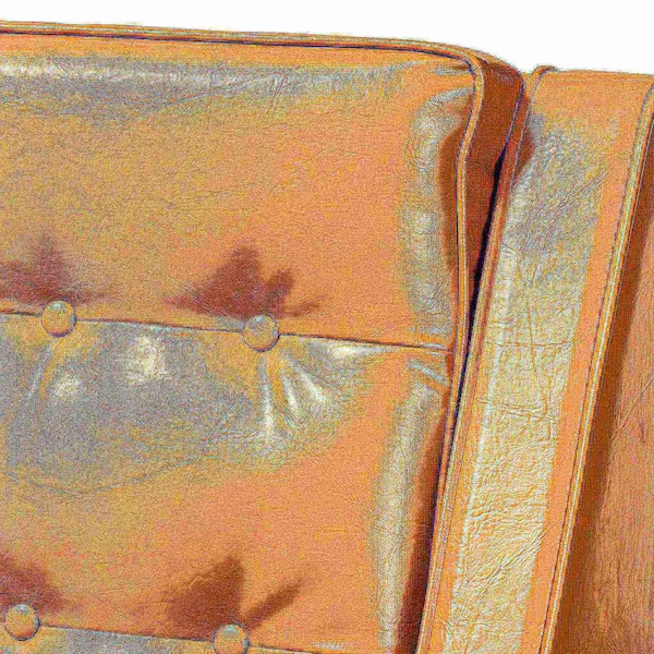 Baxton Studio Daley Modern and Contemporary Tan Faux Leather and Walnut Brown Finished Wood Lounge Armchair - 183-11013-ZORO