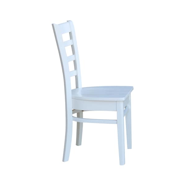 International Concepts Set of 2 Emily Side Chairs, White - C08-617P