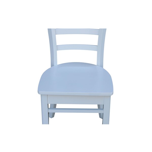 International Concepts Set of 2 Emily Side Chairs, White - C08-617P