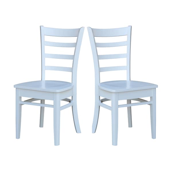International Concepts Set of 2 Emily Side Chairs, White - C08-617P