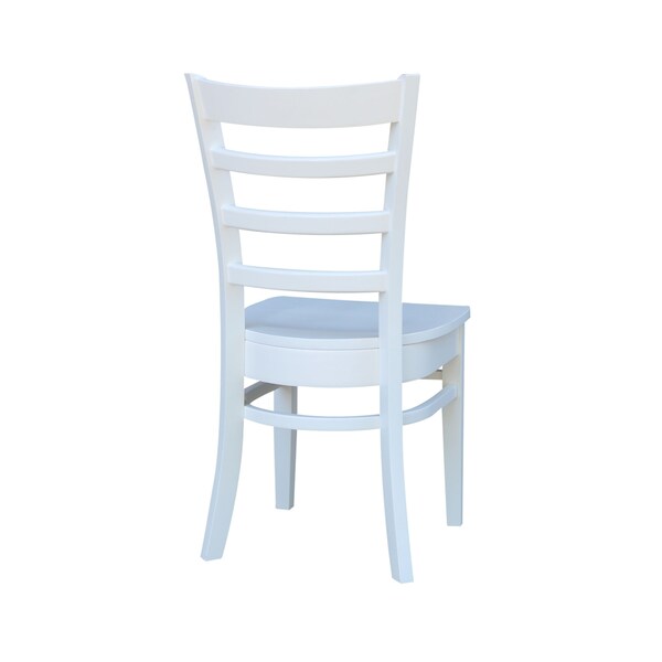 International Concepts Set of 2 Emily Side Chairs, White - C08-617P