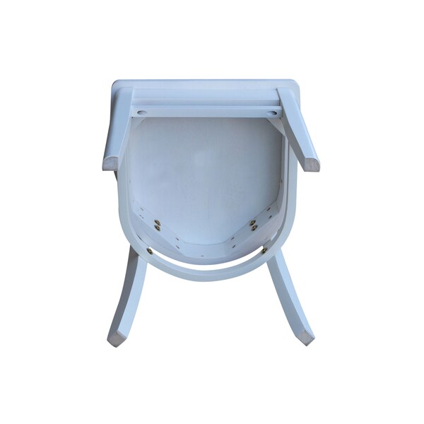 International Concepts Set of 2 Emily Side Chairs, White - C08-617P