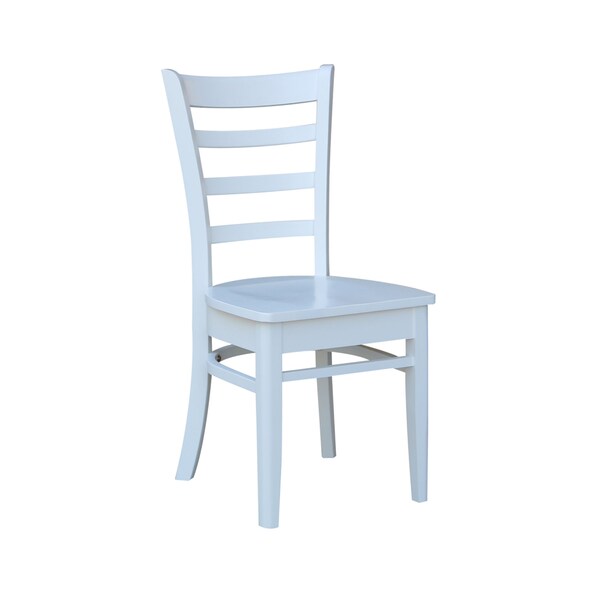 International Concepts Set of 2 Emily Side Chairs, White - C08-617P