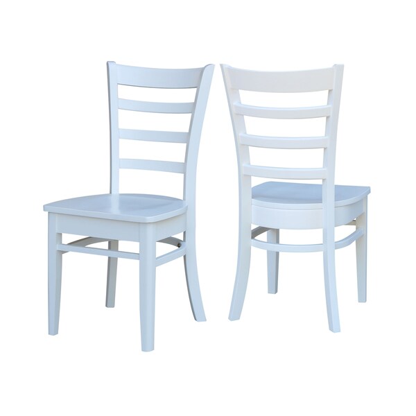 International Concepts Set of 2 Emily Side Chairs, White - C08-617P
