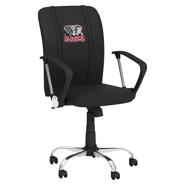 Dreamseat Curve Task Chair with Alabama Crimson Tide Elephant Logo - XZOCCURVE-PSCOL12074