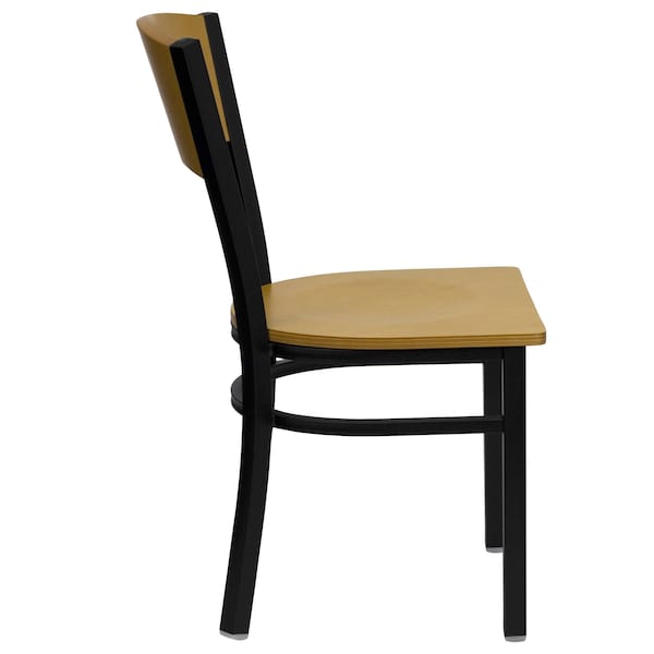 Flash Furniture Hercules Restaurant Chair, Wood Back, 16-1/4 in W 21-1/2" L 32-3/4" H - XU-DG-6F2B-CIR-NATW-GG