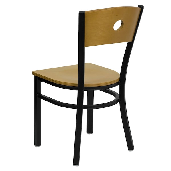 Flash Furniture Hercules Restaurant Chair, Wood Back, 16-1/4 in W 21-1/2" L 32-3/4" H - XU-DG-6F2B-CIR-NATW-GG