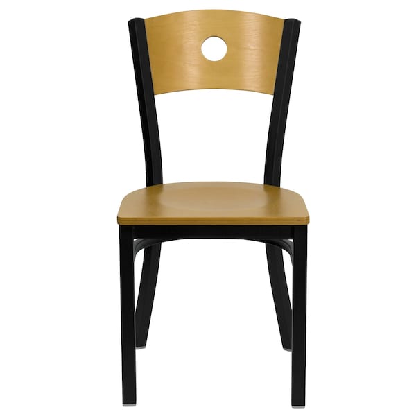 Flash Furniture Hercules Restaurant Chair, Wood Back, 16-1/4 in W 21-1/2" L 32-3/4" H - XU-DG-6F2B-CIR-NATW-GG