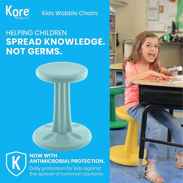Kore Design Junior Wobble Chair 16in., Teal - KOR619