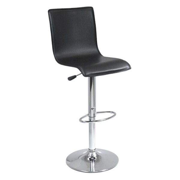 Doba-Bnt High Back L Shape Air Lift Stool - Black and Metal - SA143701