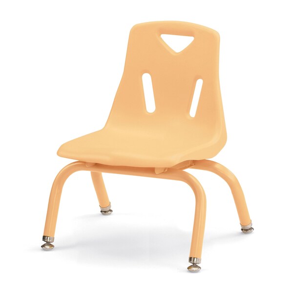 Jonti-Craft Berries Stacking Chairs with Powder-Coated Legs, 8 in. Ht, Set of 6, Camel - 8118JC6251