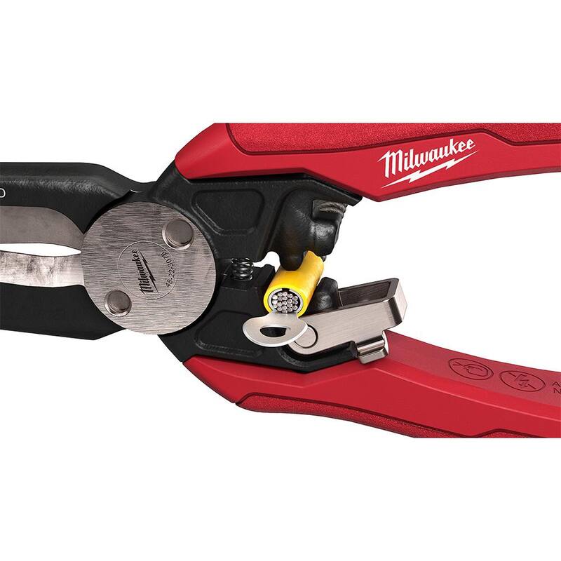 Milwaukee Hardline 2 .5 in. Pocket D 2 Steel Smooth Blade Folding Knife with 7-in-1 Combination Wire Stripper Pliers (2 -Piece) - 48-22-1997-48-22-3078