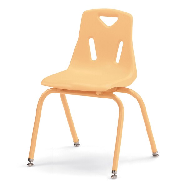 Jonti-Craft Berries Stacking Chairs with Powder-Coated Legs, 16 in. Ht, Set of 6, Camel - 8126JC6251