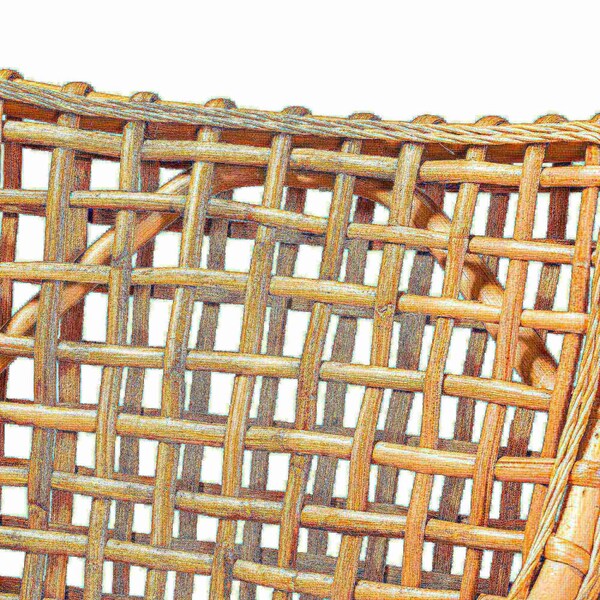 Baxton Studio Saoka Modern and Contemporary Natural Brown Finished Wood and Rattan Armchair - 185-11867-ZORO