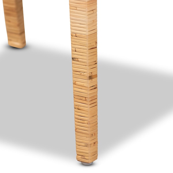 Baxton Studio Karis Modern and Contemporary Natural Finished Wood and Rattan Armchair - 185-11869-ZORO