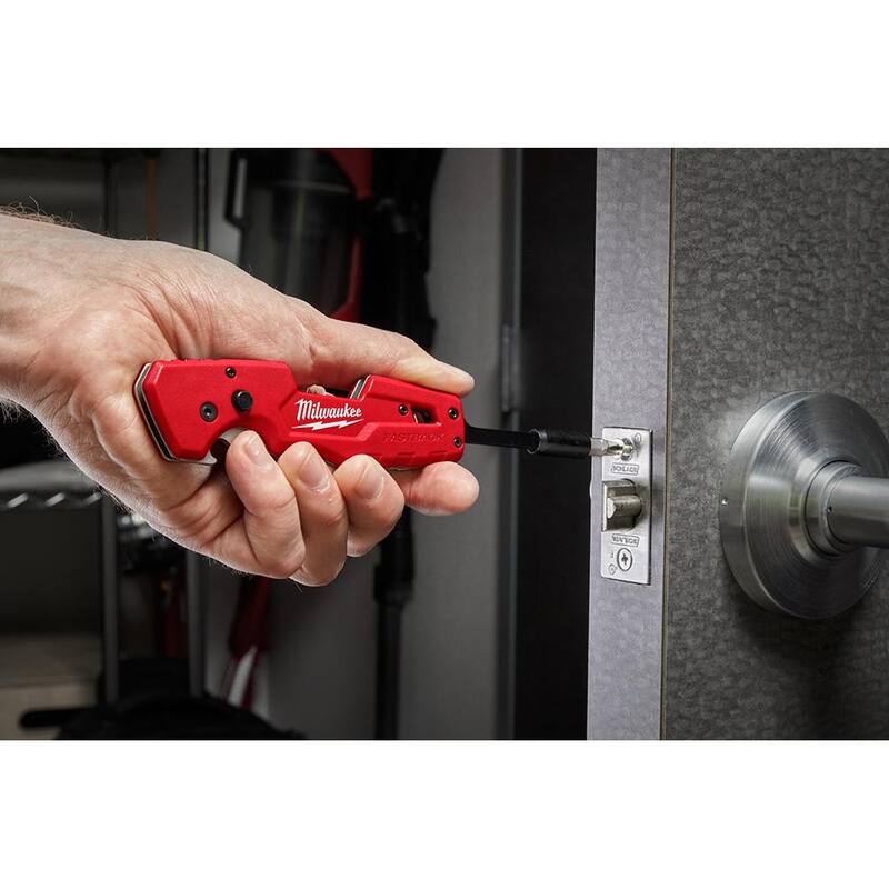 Milwaukee FASTBACK 3 in. 5-in-1 Folding Knife and Wood Milled Face Hickory Framing Hammer (2-Piece) - 48-22-1540-48-22-9419