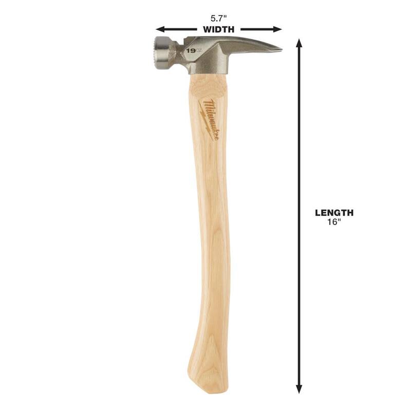 Milwaukee FASTBACK 3 in. 5-in-1 Folding Knife and Wood Milled Face Hickory Framing Hammer (2-Piece) - 48-22-1540-48-22-9419