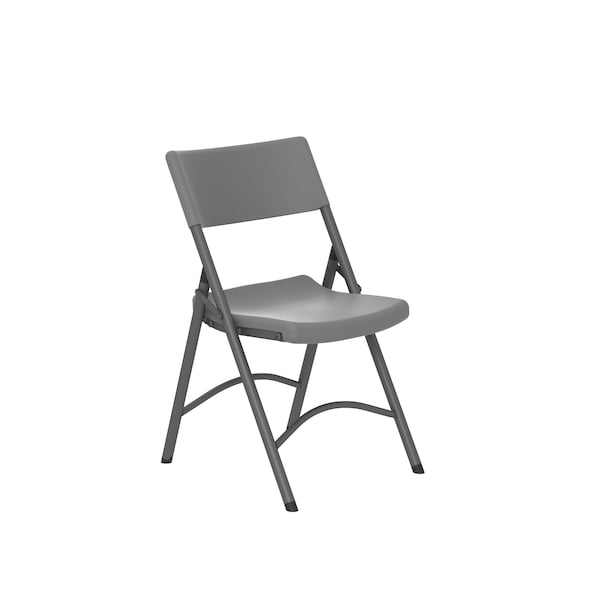 Zown Folding Chair, Resin, Commercial, Steel Frame, White Color, PK4 - 60410SGY4E