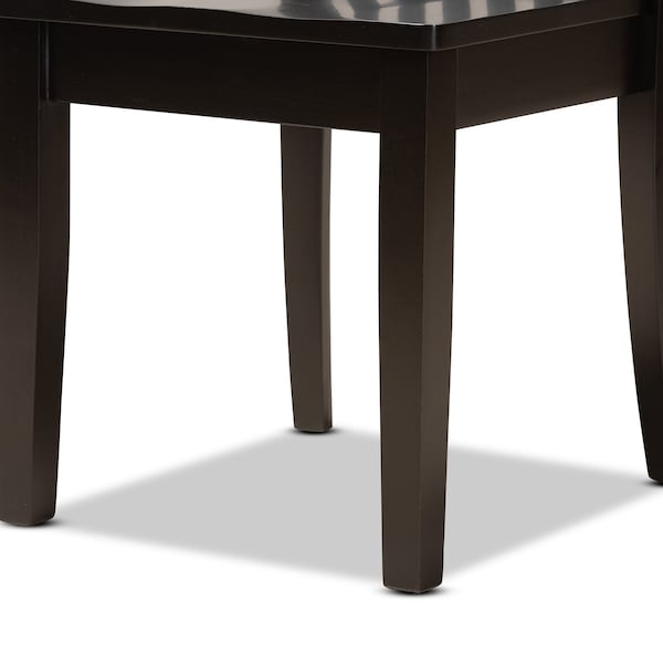 Baxton Studio Minette Modern and Contemporary Transitional Dark Brown Finished Wood 2-Piece Dining Chair Set - 180-11426-ZORO