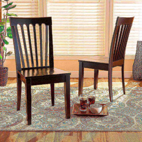 Baxton Studio Minette Modern and Contemporary Transitional Dark Brown Finished Wood 2-Piece Dining Chair Set - 180-11426-ZORO