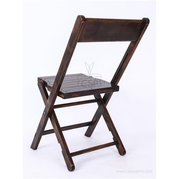 Commercial Seating Products Commercial Seating Products A-102-WL-Slatted Dark Walnut Wood Folding Chair with Slatted Seat - 29.5 in. - A-102-WL-SLATTED-WEB1