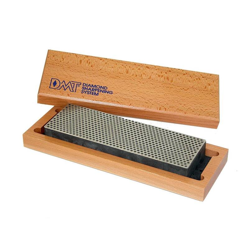 DMT 8 in. Diamond Whetstone Sharpener, Extra-Coarse Handheld Sharpener with Hardwood Box - W8X