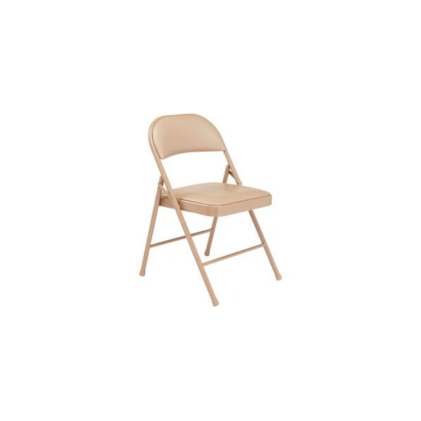 National Public Seating Interion Folding Chair, Vinyl, Beige - INT-951