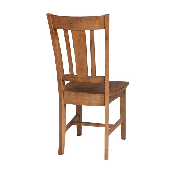 International Concepts Set of Two San Remo Splatback Chair, Distressed Oak - C42-10P