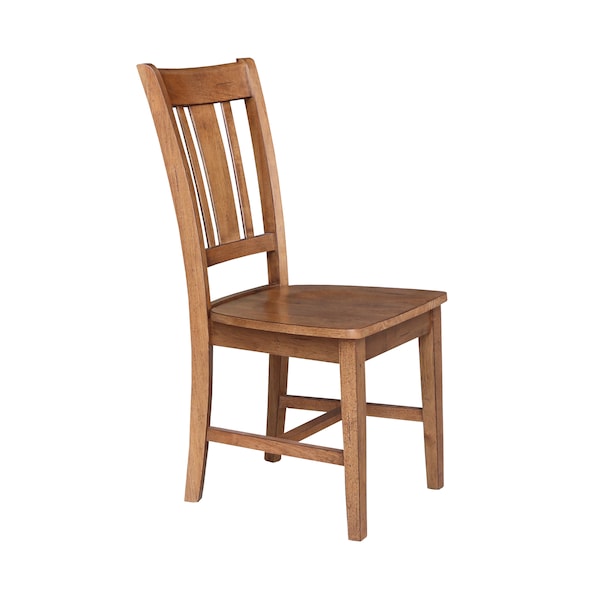 International Concepts Set of Two San Remo Splatback Chair, Distressed Oak - C42-10P