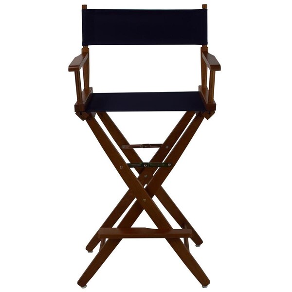 Doba-Bnt 206-34-032-10 30 in. Extra-Wide Premium Directors Chair, Oak Frame with Navy Color Cover - SA3284653