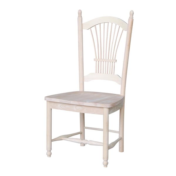 International Concepts Set of 2 Sheafback Chairs, Unfinished - C-1602P
