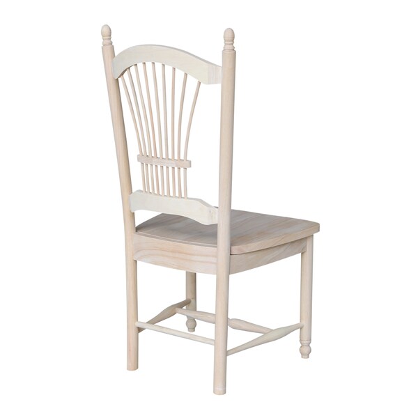 International Concepts Set of 2 Sheafback Chairs, Unfinished - C-1602P