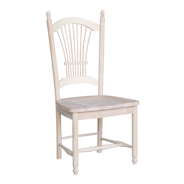 International Concepts Set of 2 Sheafback Chairs, Unfinished - C-1602P