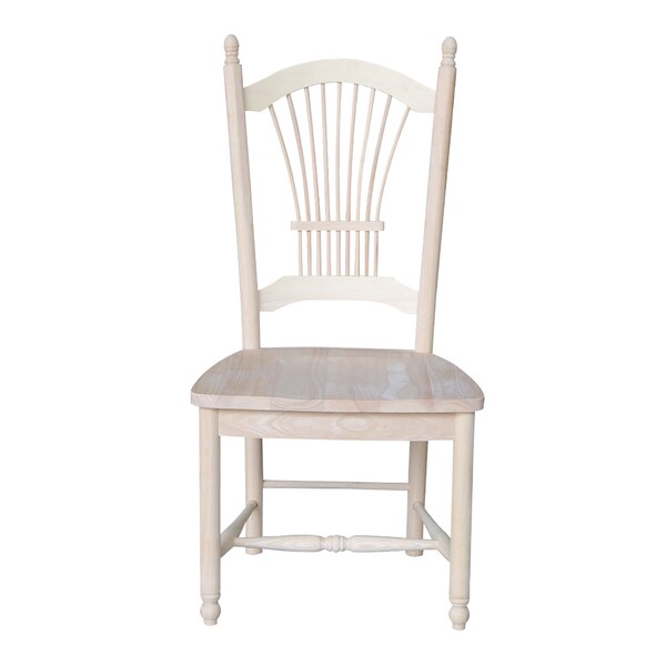 International Concepts Set of 2 Sheafback Chairs, Unfinished - C-1602P
