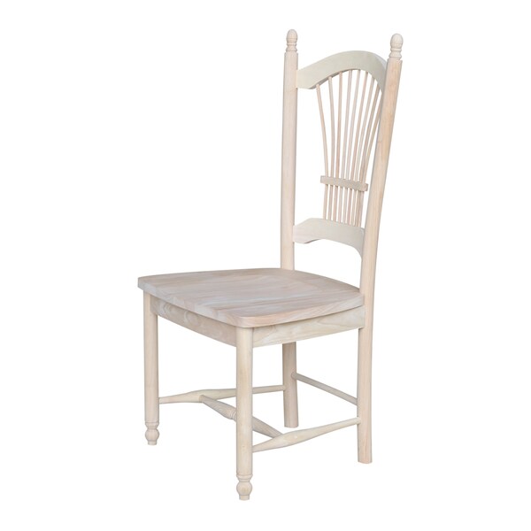 International Concepts Set of 2 Sheafback Chairs, Unfinished - C-1602P