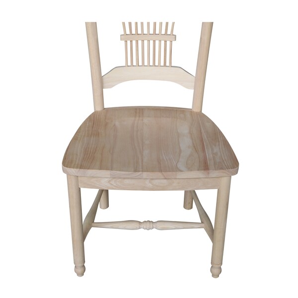 International Concepts Set of 2 Sheafback Chairs, Unfinished - C-1602P