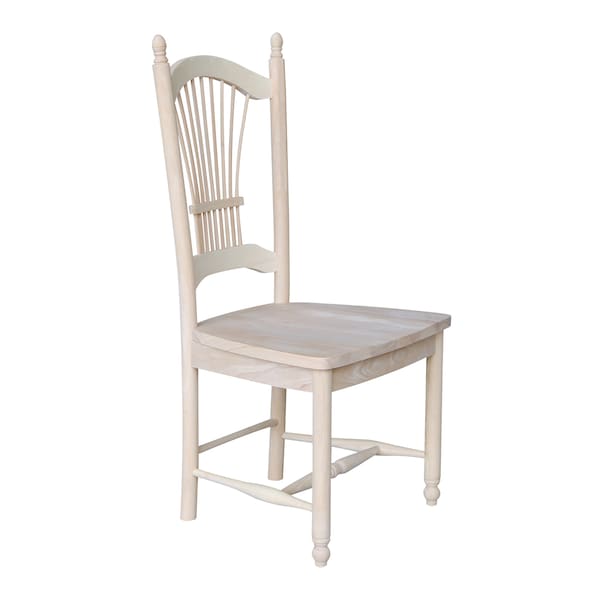 International Concepts Set of 2 Sheafback Chairs, Unfinished - C-1602P