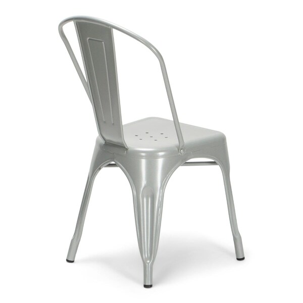 Atlas Commercial Products Titan Series™ Industrial Metal Chair, Silver - MSC9SLV