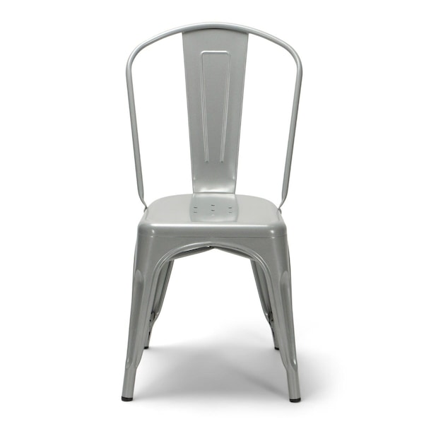 Atlas Commercial Products Titan Series™ Industrial Metal Chair, Silver - MSC9SLV