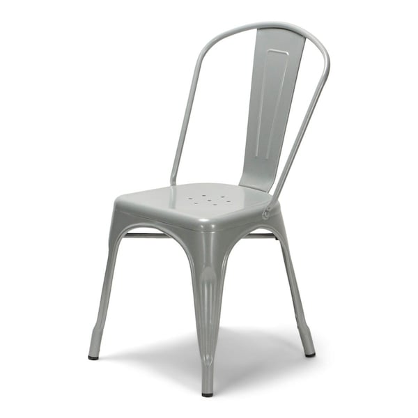 Atlas Commercial Products Titan Series™ Industrial Metal Chair, Silver - MSC9SLV