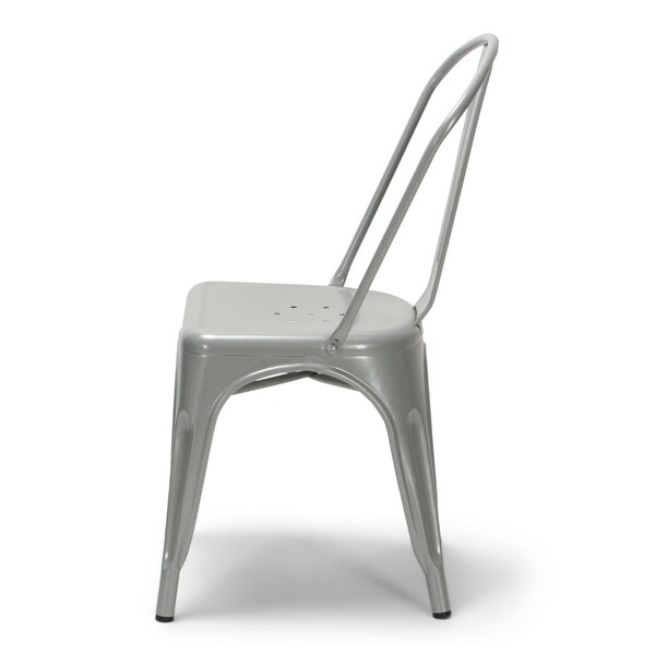 Atlas Commercial Products Titan Series™ Industrial Metal Chair, Silver - MSC9SLV